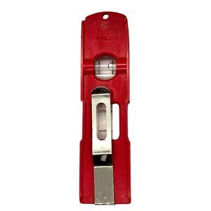 Vintage MAYES Midget Red 5 Inch Plastic Pocket Clip Level MML5 Made in USA F3AD‎